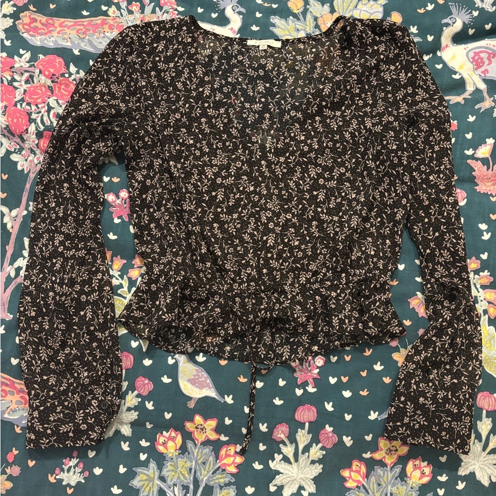 Z Supply sheer floral blouse